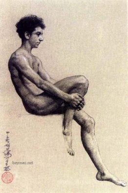 Seated male figure