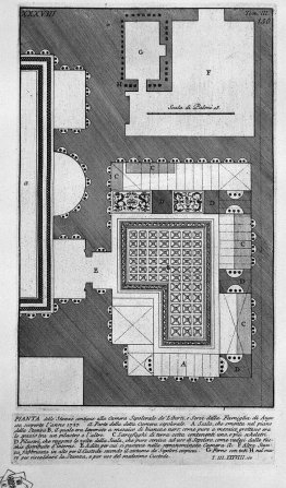 The Roman antiquities, t. 3, Plate XXXVIII. Plan of the rooms ad