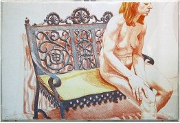 Girl On Iron Bench