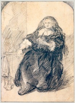 Seated Saskia with a letter in her left hand