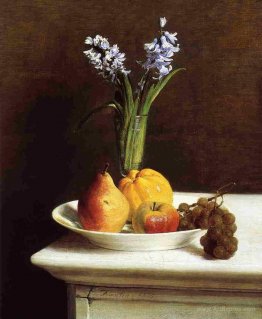 Still Life Hyacinths and Fruit