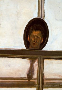 Interior with Hand Mirror (Self-Portrait)