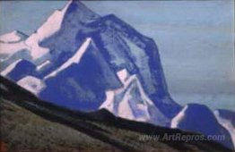 Himalayas. Tops of mountains with the turqoise sky.