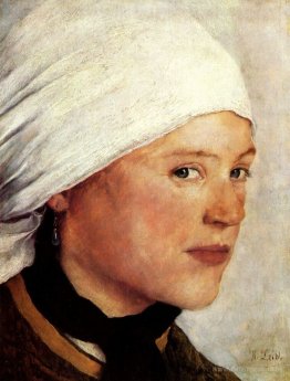 Peasant girl with white headscarf