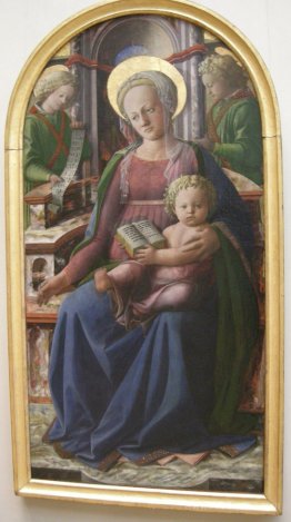 Madonna and Child Enthroned with Two Angels