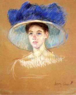 Woman`s Head with Large Hat