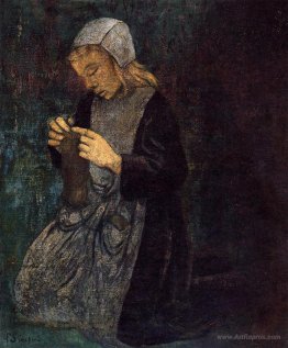 Young Breton (The Little Knitter)