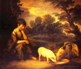 Girl with Pigs