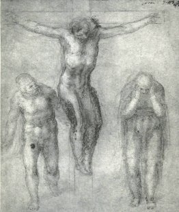 Study for "Christ on the cross with Mourners"