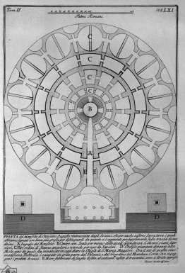 The Roman antiquities, t. 2, Plate LXI. Plan of the Mausoleum of