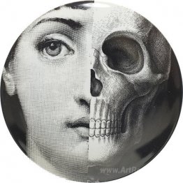 Theme & Variations Decorative Plate #288 (Half Skull Face)