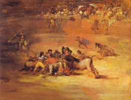 Scene of a bullfight