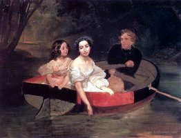 Self-portrait with Baroness Ye. N. Meller-Zakomelskaya and a Gir