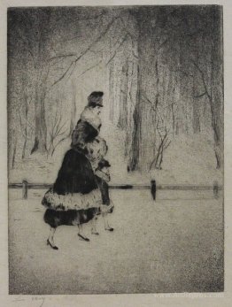 Lady with child in the Tiergarten (Berlin)