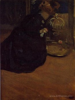 Woman with a Parakeet