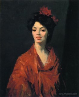 Spanish Woman in a Red Shawl