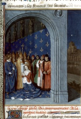 Maria of Brabants coronation in the Sainte Chapelle of Paris