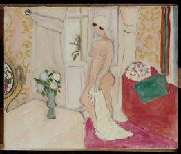 The Maiden and the vase of flowers or pink nude