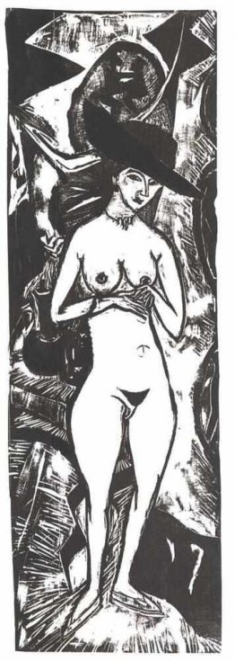 Female Nude with Black Hat