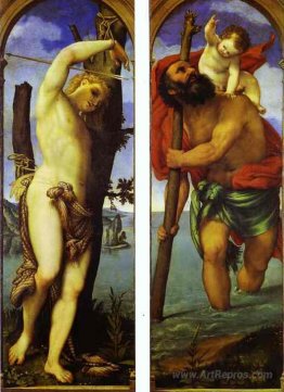 Wings of a triptych: St. Sebastian, St. Christopher