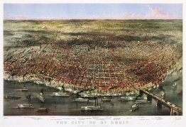 City of St. Louis. Bird's-eye view of St. Louis, Missouri, as se