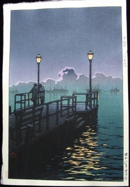 Pier at Otaru, Harbour at Night