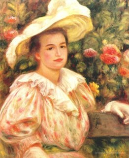 Lady with white hat