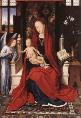 Virgin Enthroned with Child and Angel