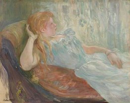 Young girl lying