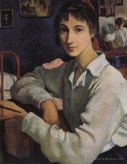 Self-portrait in a white blouse 