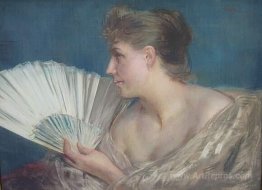 Woman with fan