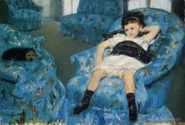 Little Girl in a Blue Armchair