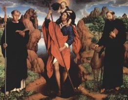 The triptych of Willem Moreel, middle panel Saint Christopher wi