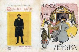 Advertisement for tavern "Four cats"