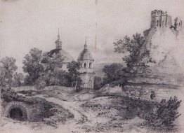 Landscape with Church and the ruins