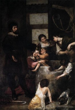 St. Isidore saves a child that had fallen in a well