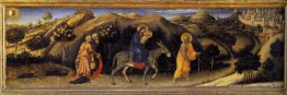 Adoration of the Magi Altarpiece, left hand predella panel depic