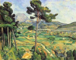 Landscape with viaduct: Montagne Sainte-Victoire