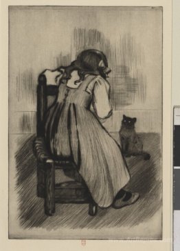 Little girl with cat