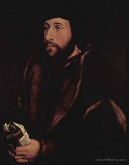 Portrait of a man with a letter and gloves