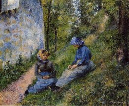 Seated Peasants, Sewing