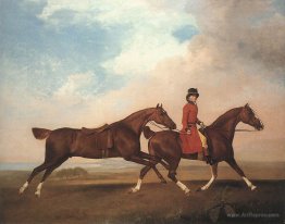 William Anderson with two saddle-horses