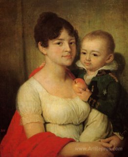 Portrait of an unknown with a child