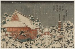 Snow Scene at Sensô-ji Temple at Kinryûzan in the Eastern Capita