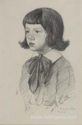 Young girl study