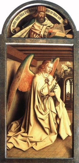 Angel Annunciate, from exterior of left panel of the Ghent Altar