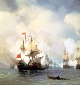 Battle of Chios on 24 June, 1770