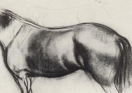 Sketch for the painting Bathing the Red Horse 