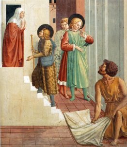 Birth of St. Francis, Prophecy of the Birth by a Pilgrim, Homage