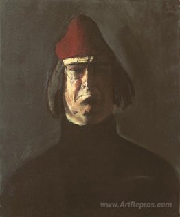 Self-Portrait with Red Fez